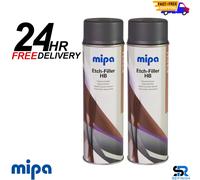 2x MIPA Etch-Filler HB Dark Grey Aerosol Spray - 500ML