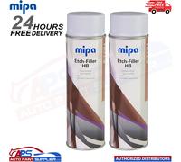2x MIPA Etch-Filler HB Light Grey Aerosol Spray 500ML - FAST DELIVERY