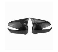 2X Mirror Cover Housing For Civic 8Th 2005-2011 Carbon Fiber Look/Black Side Mirror Covers Caps(With Light Caron)