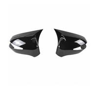 2X Mirror Cover Housing For Civic 8Th 2005-2011 Carbon Fiber Look/Black Side Mirror Covers Caps(With Light Black)
