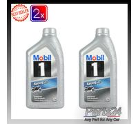 2x Mobil 1 Racing 2T Fully Synthetic 2 Stroke Motorcycle Engine Oil 1L