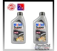 2x Mobil Super 2000 X1 10W-40 10W40 Semi /Part Synthetic Engine Oil - 1L