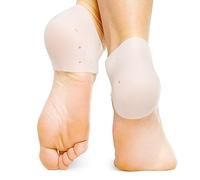 2X Moisturizing Silicone Gel Heel Socks Cracked Foot Skin Care Protector, Silicone Heel Protectors, Heel Cushion Pads for men and women