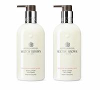2x Molton Brown Delicious Rhubarb & Rose Body Lotion 300ml Moisturising Luxury