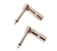 2x Mono Jack to Right Angled 90 Degree 6.35mm Welding Jack Plug