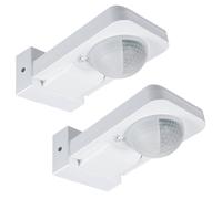 2x Motion Detector Outdoor Sensor Infrared PIR 2000W IP65 White