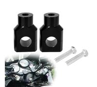 2X Motorcycle 7/8" 1" Handlebar Riser Clamp Aluminum For Victory Cruisers 22mm 25mm Handle Bar Black/Chrome