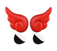 2x Motorcycle Helmet Angel Wing Attachment Fits for Snowboarding Helmet Red 11.5 cm x 6.8 cm