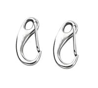 2x Mountaineering Climbing Stainless Steel Egg Shape Buckle Carabiner 3cm Antique Bronze