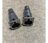 2x NA3MDF 3 Pin Male to Female XLR Feed Through In-Line Rack Panel Mount Adapter