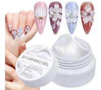 2x Nail Molding Gel,3D Solid Building Nail Gel,Pearl Sculpting Gels For Nails,Extension Carving Beauty Care For Daily Salon Home,Soft Extension Manicure Art Non-Sticky Pearl For Women Beginner Wedding