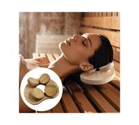 2X Natural Solid Wood Dry Steam Room Sauna Wooden Pillow Smooth Waterproofed Moisture-Resistant Wooden Pillow Backrest