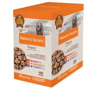 2x Nature's Variety Original Paté No Grain Wet Dog Food 15% Off! - Medium/Maxi Adult Mixed Pack Saver Pack: Beef, Chicken & Turkey (16 x 300g)