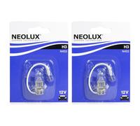 2X NEOLUX H3 12V 55W Halogen Bulb PK22s Replacement Car Lamp