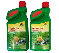 2X Neudorff 1L Superfast and Long Lasting Weed Killer Concentrate