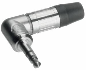 2x Neutrik 3.5mm Right Angle Stereo Plug - Nickel