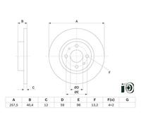 2x New Brake Disc for ALFA ROMEO FIAT LANCIA:Y,145,146,155,500 7545556