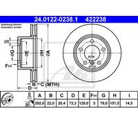 2x New Brake Disc for BMW:1,3,E81,E87,E88 34116764641 34116854997
