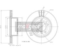 2x New Brake Disc for BMW:1,3,E81,E87,E88 6764641 6854997 34116764641