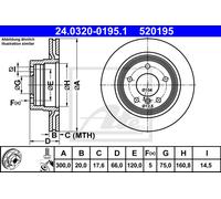 2x New Brake Disc for BMW:1,3,E81,E87,E90 34216764651 34216855007