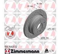 ZIMMERMANN Brake disc 150.3463.52 – internally vented – BMW 1 Coupe – 2 pcs L&R