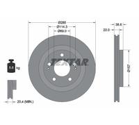 TEXTAR 92148500 Brake disc