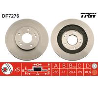 TRW DF7276 Brake disc
