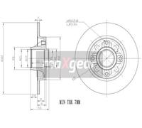 MAXGEAR 19-1969 Brake disc