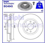 2x New Brake Disc for DACIA RENAULT SMART:LOGAN,SANDERO,LOGAN I,LOGAN II