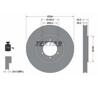 TEXTAR 92162600 Brake disc