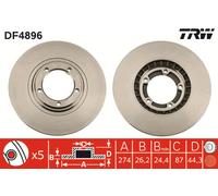 2x New Brake Disc for DODGE HYUNDAI:H-1 Van,H100 Van,H200 Bus,H200 Van
