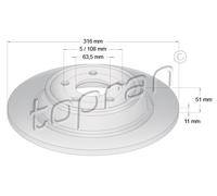 2x New Brake Disc for FORD:S-MAX,GALAXY III 2019881 E1GC2A315CC