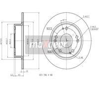 2x New Brake Disc for HONDA:ACCORD VII,ACCORD VIII,ACCORD EURO VII