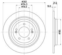 2x New Brake Disc for HYUNDAI HYUNDAI (BEIJING) KIA KIA (DYK):KX5,NEXO,TUCSON