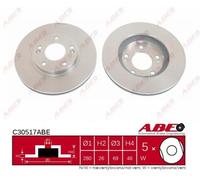 2x New Brake Disc for HYUNDAI KIA:JM,i30,NF V,i30 I,COUPE 09.9574.10