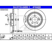 2x New Brake Disc for HYUNDAI KIA:K5,i30,KONA,K7 I,CEED 58411-3V500