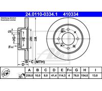 ATE 24.0110-0334.1 Brake disc