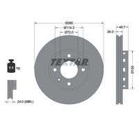 2x New Brake Disc for KIA NAZA:CITRA,CARENS II MPV,X-TREK II MPV 0K2FA33251