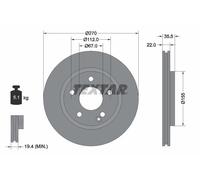 2x New Brake Disc for MERCEDES-BENZ:414,VANEO 4144210012 A4144210012