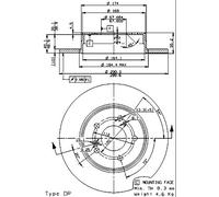 2x New Brake Disc for MERCEDES-BENZ:CLK,SLK,W202,W203,S203 1244231112