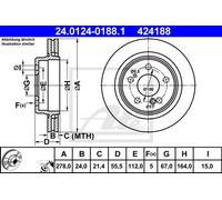 2x New Brake Disc for MERCEDES-BENZ:W124,W202,C-CLASS,E-CLASS,124 Saloon