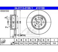 ATE 24.0113-0198.1 Brake disc