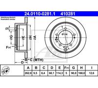 2x New Brake Disc for MITSUBISHI:IO I,NATIVA I,G-WAGON I,PAJERO IO I MR493489