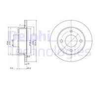 DELPHI BG2566 Brake disc