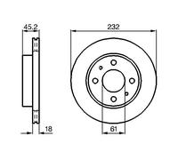 2x New Brake Disc for NISSAN:SABRE I,ALMERA I,PULSAR I,SENTRA I,PULSAR I Sedan