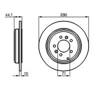 BOSCH Rear Brake Discs For PEUGEOT 605 2.0 2.1 2.5 82 200 CV 60 147 kW