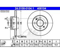 X2 PCS L&R SIDES BRAKE DISC 24.0108-0104.1