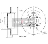 2x New Brake Disc for RENAULT:CLIO I,SUPER 5,TWINGO I,LUTECIA I,EXTRA Van