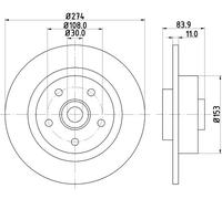 2x New Brake Disc for RENAULT TOYOTA:SIENNA,LAGUNA II,SCÉNIC II 820655249