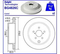 2x New Brake Disc for SUBARU:FORESTER,FORESTER IV 26700-SG000